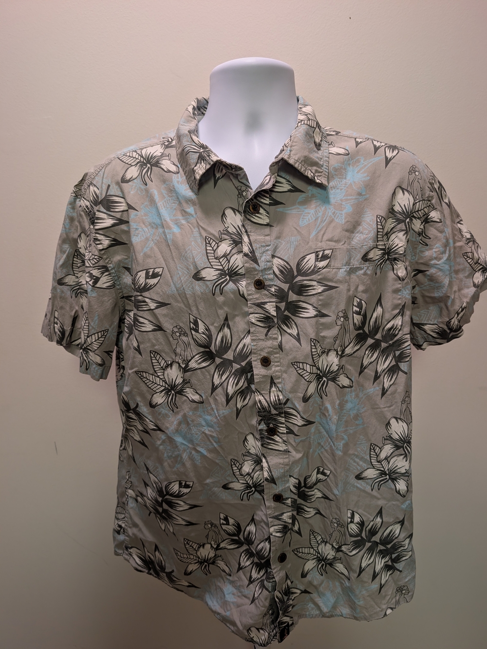 Vintage Hinano Tahiti "Dream Island Live" Hawaiian Shirt — Men's Large